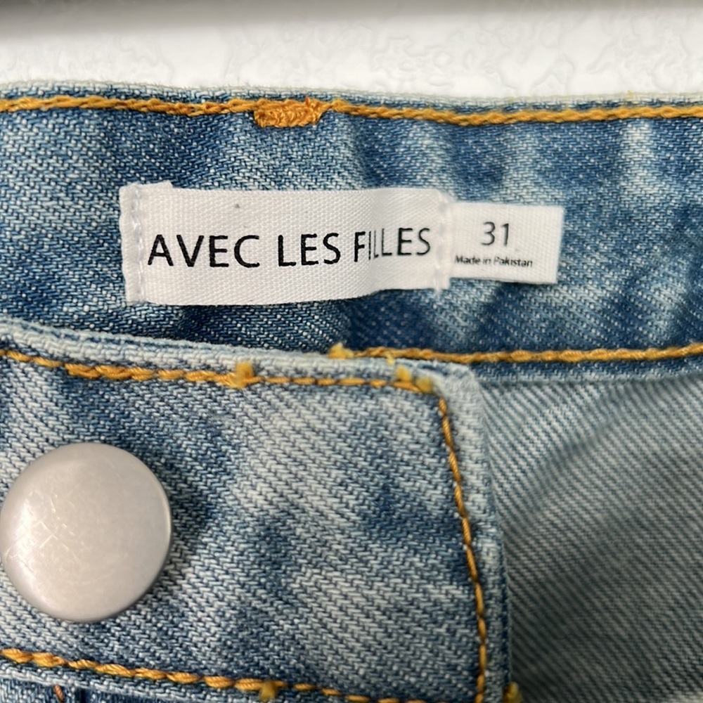 NWT Avec Les Filles Women’s Light Wash Jeans Sz 31 - Picture 3 of 11
